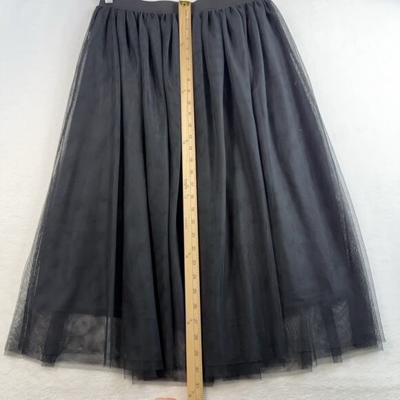 Divided H&M M Medium Midi Skirt Black Tulle Holiday Whimsigoth Fairycore Witchy - Picture 8 of 11